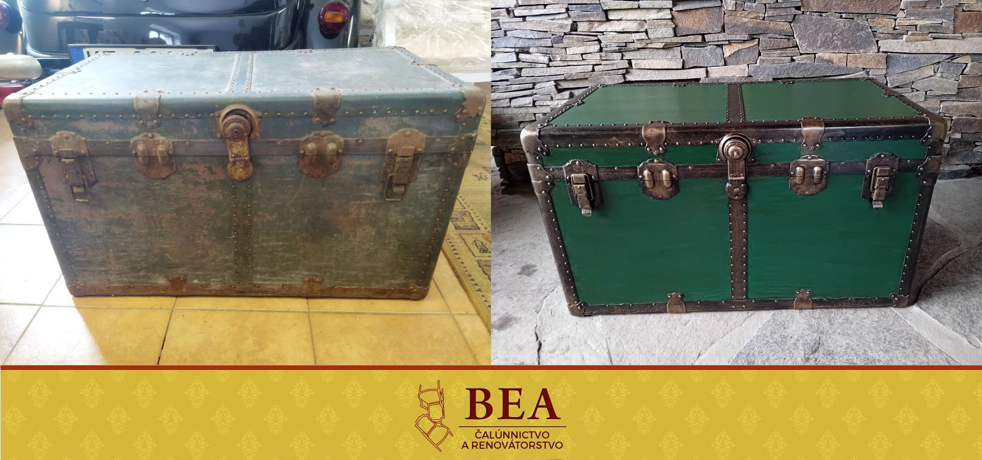 Renovácia starožitného nábytku – BEA Košice | Reštaurovanie a obnova historického nábytku (pred a po)