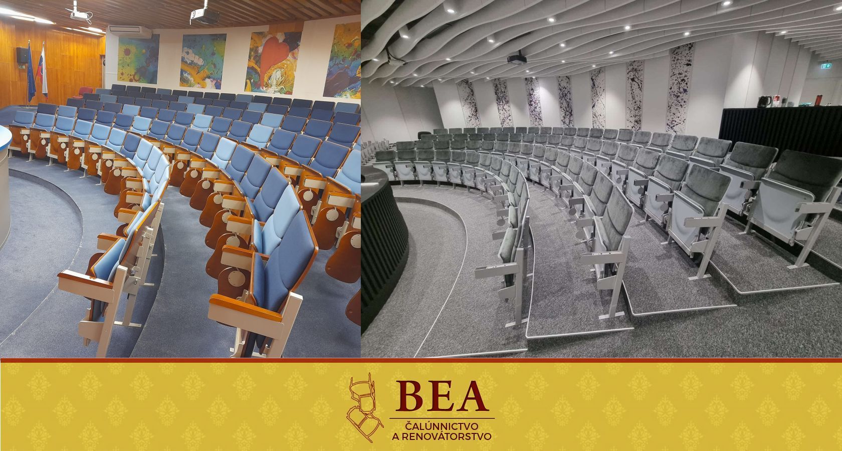 Rekonštrukcia konferenčnej sály  / BEA čalúnnictvo 